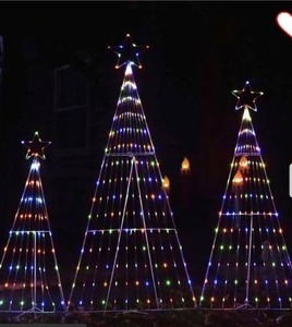lot 22708 image: Mr. Christmas Multifunction LED Folding Forest 3-piece Set