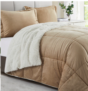 lot 22716 image: Concierge Collection Sherpa Comforter Set