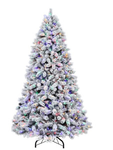 lot 22728 image: American Tree & Wreath 9ft Color-changing Frosted.