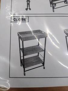 lot 22731 image: Oasis Concepts Foldable Kitchen Cart On Wheels. KKEF-3TAC-152336