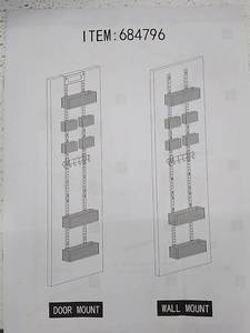 lot 22741 image: Behind the Door Organizer, White, May or May Not be Complete