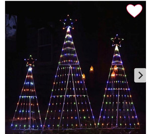 lot 22745 image: Mr. Christmas Multifunction LED Folding Forest 3-piece Set