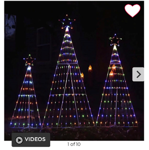 lot 22746 image: Mr. Christmas Multifunction LED Folding Forest 3-piece Set
