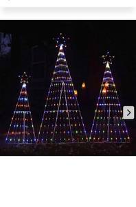 lot 22762 image: Mr. Christmas Multifunction LED Folding Forest 3-piece Set