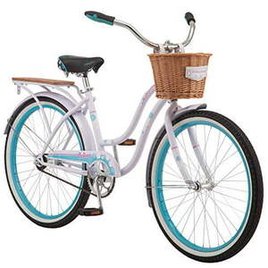 lot 1701 image: Schwinn Destiny Women s Beach Cruiser Bike Single Speed 24 In. Wheels Purple- Retail$311.49