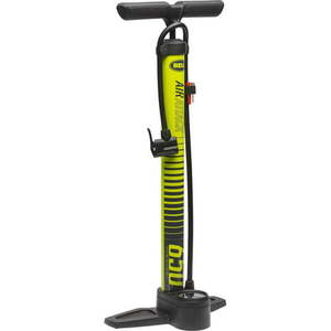 lot 1707 image: Bell Sports Air Attack 650 High-Volume Bicycle Floor Pump with Gauge Yellow
