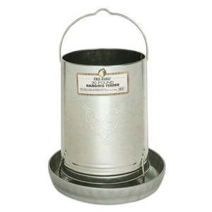 lot 2964 image: Harris Farms Poultry Feeder  Manna Pro Chicken Feed Free Range Hanging Chicken Feeder Chicken Feeders Galvanized  30 Pounds