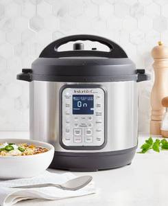 lot 3535 image: Instant Pot - 6 Quart Duo Plus 9-in-1 Electric Pressure Cooker - Silver