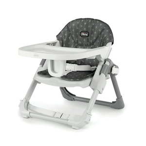 lot 6341 image: Chicco Take-A-Seat Chair Booster Floor Seat and Toddler Chair - Grey Star (Grey)