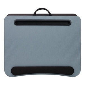 lot 6358 image: LapGear - Smart-e Pro Memory Foam Lap Desk for 17.3 Laptop or Tablet - Silver Carbon