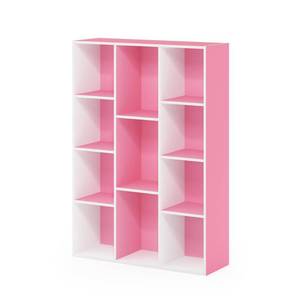 lot 6361 image: Furinno 11-Cube Reversible Open Shelf Bookcase, WhitePink