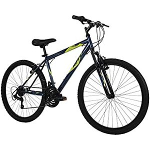 lot 7449 image: Huffy Hardtail Mountain Bike, Stone Mountain 26 inch, 21-Speed, Lightweight, Dark Blue (B07DT78NWR)- Retail $169.99