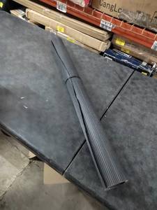 lot 7498 image: Black Rubber Computer Chair Mat 2ft x 3ft