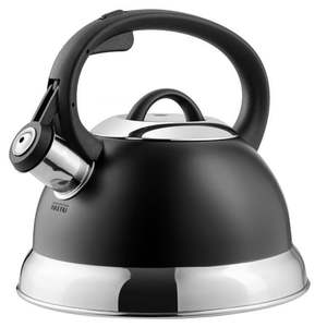 lot 7502 image: Mr. Coffee Flintshire 1.75 Quart Whistling Stovetop Tea Kettle in Black