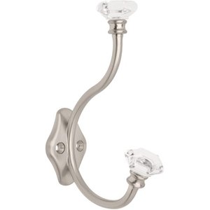 lot 7487 image: 4 Liberty Acrylic Facets Hook Satin Nickel