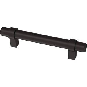 lot 7489 image: Liberty Essentials 3-34 Center-to-Center Wrapped Matte Black Bar Pull 24-Pack