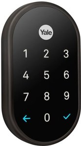 lot 7490 image: Nest x Yale - Smart Lock Bluetooth Replacement Deadbolt with AppKeypadVoice Assistant Access - Black Suede
