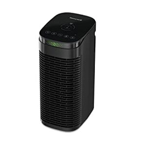 lot 7152 image: Honeywell InSight HEPA Air Purifier with Air Quality Indicator and Auto Mode, Allergen Reducer for Medium Rooms (100 sq ft), Black - WildfireSmoke, Pollen, Pet Dander & Dust Air Purifier, HPA080 (B09L9SC9YG)