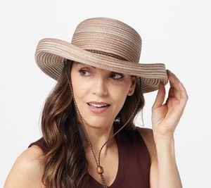 lot 8266 image: Retail - $22.00 San Diego Hat Co. Mixed Braid Kettle Brim Sun