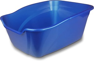 lot 2919 image: Pureness Large High Sides Cat Litter Box Assorted Colors Vncp2Hs Van Ness Plastic Molding Co, 3 Pack
