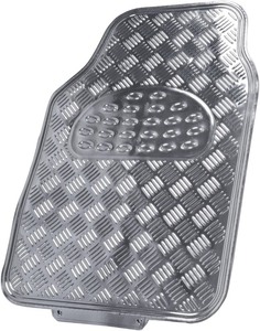 lot 2930 image: 3 Piece Metallic Automotive Floor Mat Set