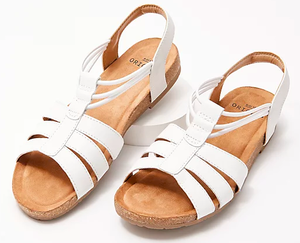 lot 3576 image: Retail - $55.00 Earth Origins Leather Sling-Back Sandals, Size 7&nbsp