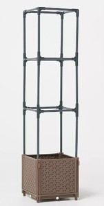 lot 6373 image: Ultimate Innovations 10 Self-Watering Planter with Trellis (color varies from stock photo)