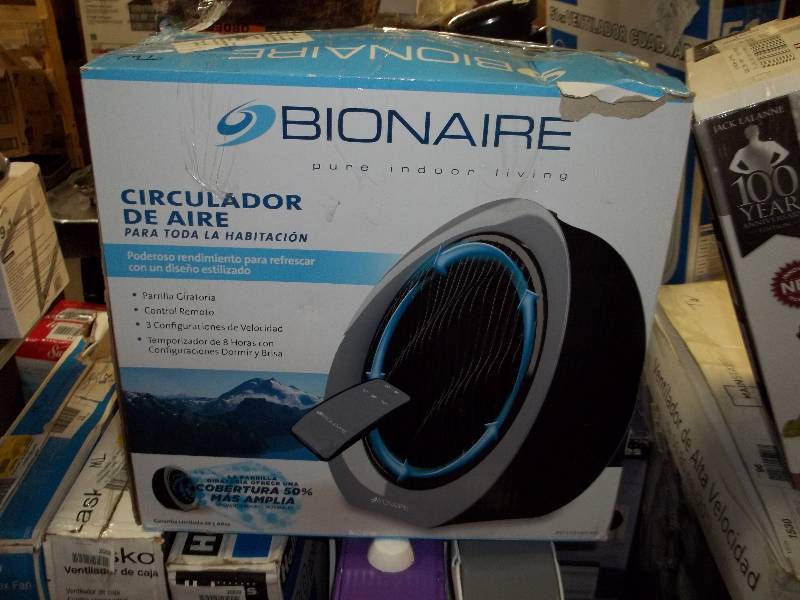 lot 2012 image: Bionaire Remote Control Power Fan, Black Model# BFF1222BR-BM
