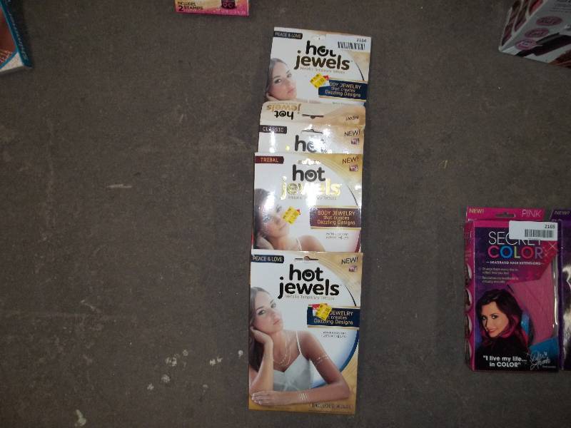 lot 2164 image: hot jewels temporary tattoos