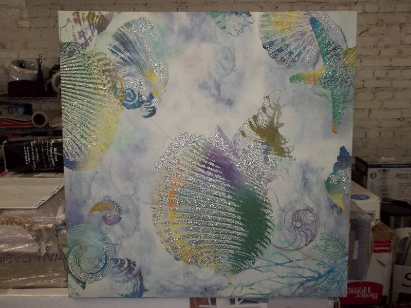 lot 2168 image: seashell painting