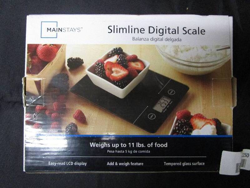 lot 2250 image: mainstay simple digital scale