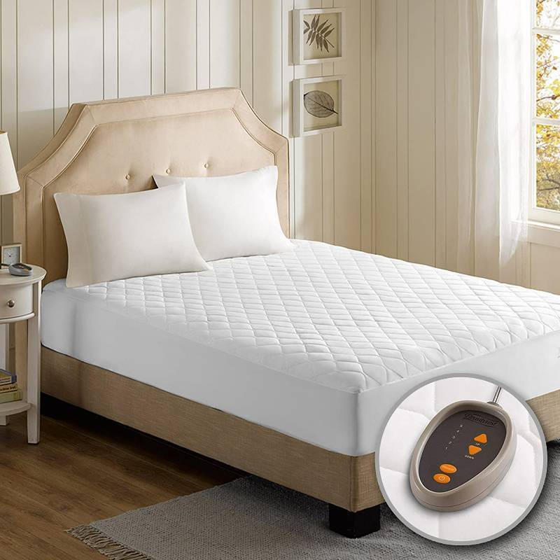 lot 31079 image: Beautyrest, Full Size, Heated Mattress Pad Secure Comfort Technology - Luxury Quilted Electric Mattress Pad with Deep Pocket