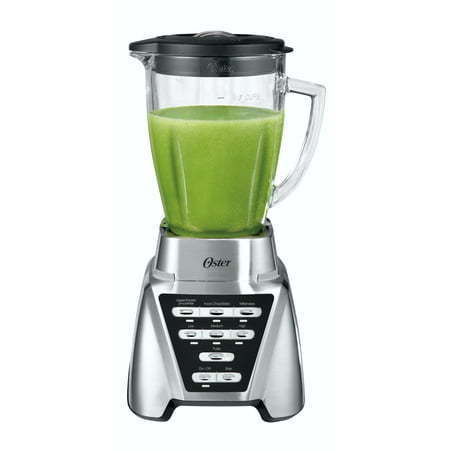 lot 42993 image: Oster Pro 1200 Plus Blend-N-Go Smoothie Cup and Food Processor Attachment and XL Personal Blending Cup - Brushed Nickel - Glass Jar