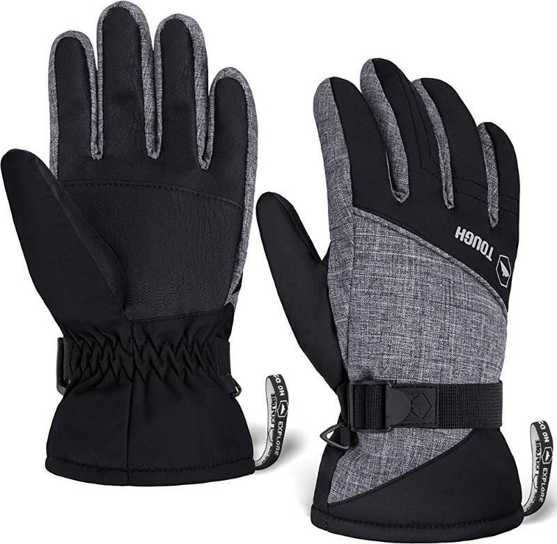 lot 10005 image: Kids Winter Gloves - Snow & Ski Waterproof Youth Gloves for Boys & Girls - Insulated for Cold Weather Outdoor Play, Skiing & Snowboarding - with Windproof Thermal Shell & Synthetic Leather Palm