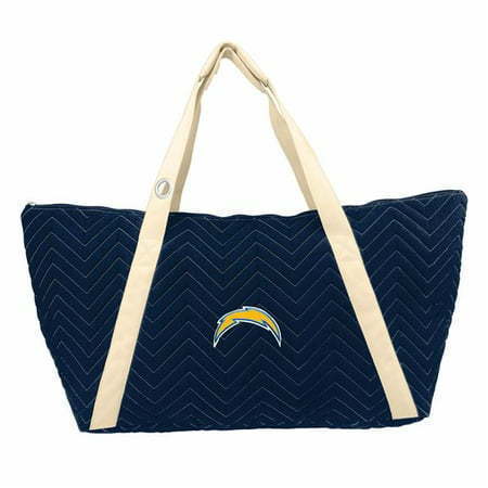 lot 34060 image: Little Earth 301316-CHRG NFL Chevron Stitch Weekender, San Diego Chargers - Navy