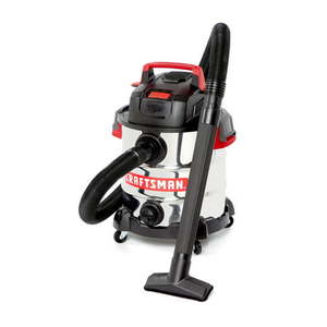 lot 10060 image: Craftsman Wetdry Vacuum 10 Gallon 120V 6Hp Peak Stainless Steel