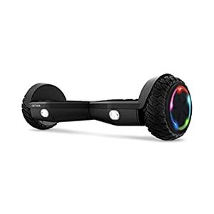 lot 10067 image: Jetson All Terrain Hoverboard with LED Lights  Anti Slip Grip Pads  Self Balancing Hoverboard with Active Balance Technology  Range of Up to 7 Miles, Ages 12, Black (B085DVV825)