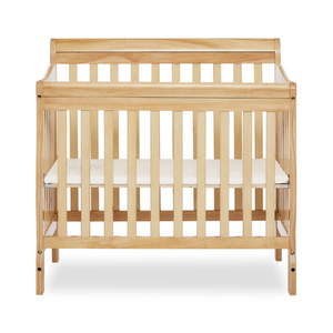 lot 10071 image: Dream On Me Aden 4-in-1 Convertible Mini Crib Natural