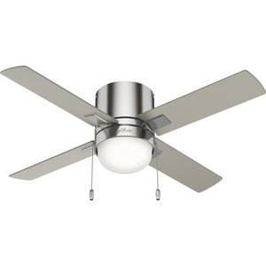 lot 10085 image: Hunter Minikin 44 Led Minikin 44 4 Blade Led Ceiling Fan - Nickel