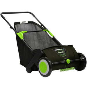 lot 10088 image: Earthwise 21 Push Lawn Sweeper 2.6 Bushel Collection Bag LSW70021