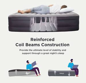 lot 20664 image: BEDSURE Queen Air Mattress with Built in Pump Raised - 18 Inflatable Mattress, Double Air Beds for Camping and Indoor Use