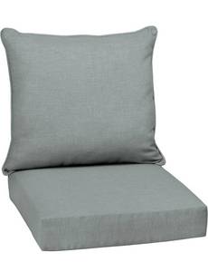 lot 20683 image: Arden Selections Outdoor Deep Seating Cushion Set 24 x 24, Stone Grey