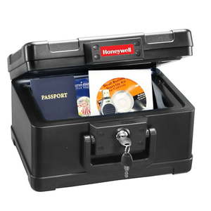 lot 30975 image: Honeywell 0.15 cu. ft. 30-Minute Fire Molded Chest Key Lock with Carry Handle 1101