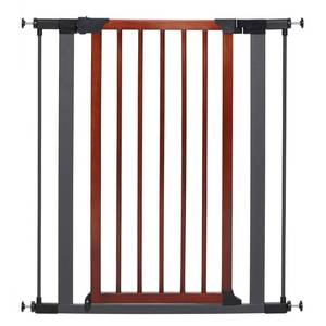 lot 40474 image: Mid West� Tall Steel Pet Gate with Decorative Wood Door 39 Inch