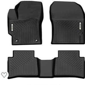 lot 40505 image: Floor Mats Compatible with 2020-2023 Toyota Corolla Sedan, All Weather Guard Front & Rear 2 Row Liner Set, Black TPE Custom Fit