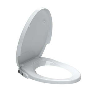 lot 40510 image: American Standard AquaWash Elongated Slow Close Bidet Seat in White