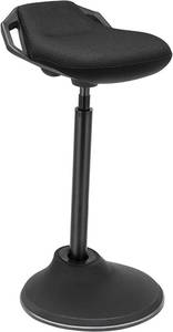 lot 20668 image: SONGMICS Standing Desk Chair, Adjustable Ergonomic Standing Stool, 23.6-33.3 Inches, Swivel Sitting Balance Chair, Anti-Slip Bottom Pad, Black UOSC02BK