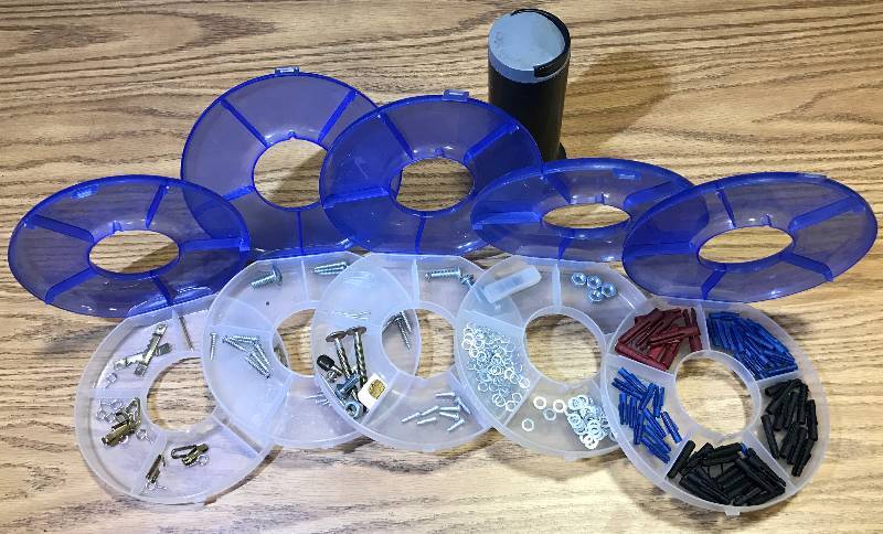 lot 3361 image: Stacking Nuts & Bolts Organizer with Supplies