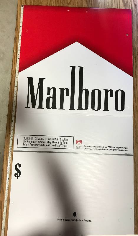 lot 3371 image: Big Marlboro Advertising Sign