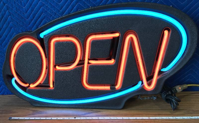 lot 3381 image: Neon OPEN Sign